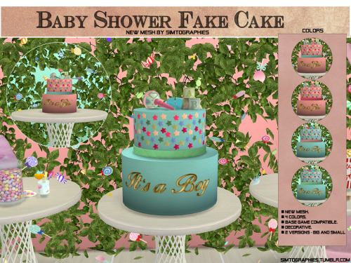  Simtographies: Baby Shower Fake Cake