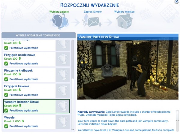  Mod The Sims: Event: Vampire Initiation Ritual by IlkaVelle