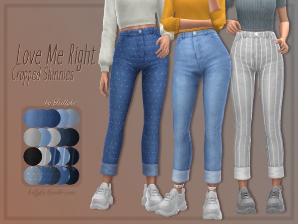  The Sims Resource: Love Me Right Cropped Skinnies by Trillyke