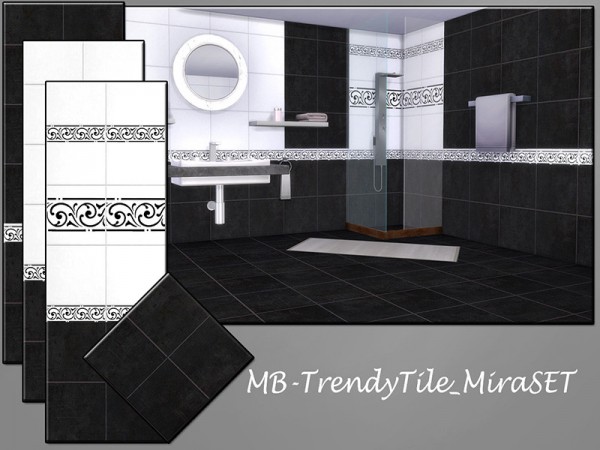  The Sims Resource: Trendy Tile Mira Set by matomibotaki