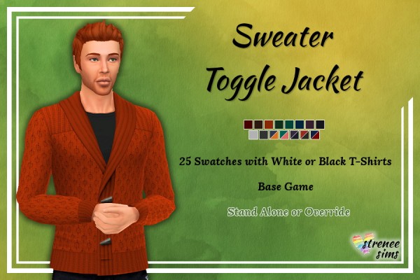  Strenee sims: Sweater Toggle Jacket
