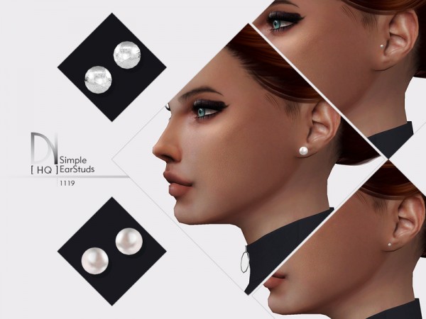  The Sims Resource: Simple Ear Studs by DarkNighTt