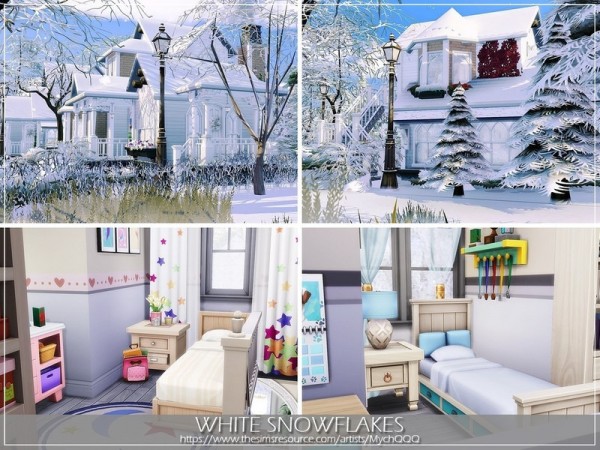  The Sims Resource: White Snowflakes by MychQQQ