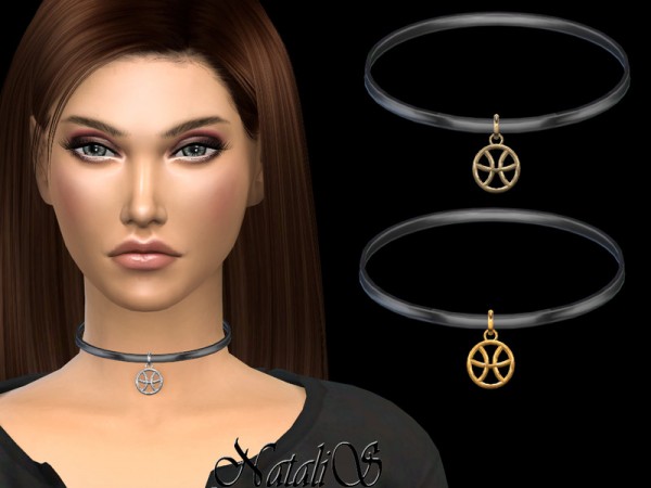  The Sims Resource: Pisces pendant choker by NataliS