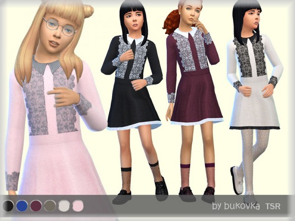  The Sims Resource: Dress Lace   child by bukovka