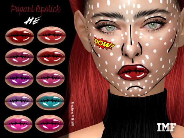  The Sims Resource: Popart Lipstick N.214 by IzzieMcFire