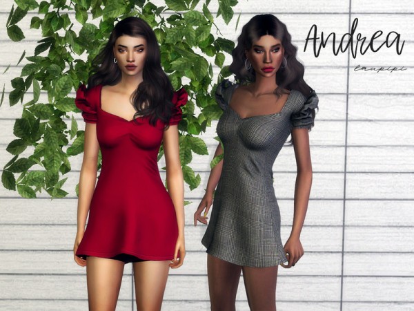  The Sims Resource: Andrea Dress by Laupipi