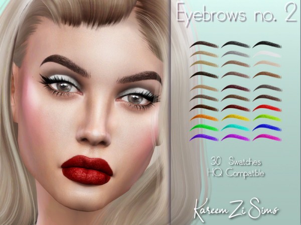  The Sims Resource: Eyebrows 2 by KareemZiSims
