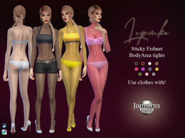  The Sims Resource: Lopinka sticky fishnet body by jomsims
