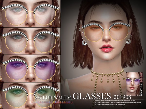  The Sims Resource: Glasses 201908 by S Club