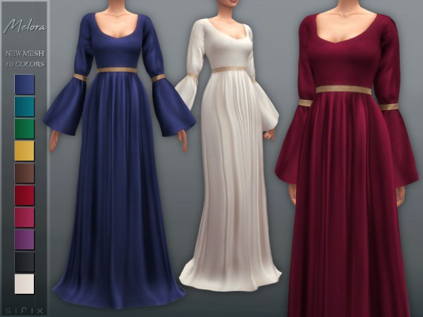  The Sims Resource: Melora Dress by Sifix