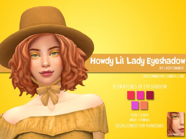  The Sims Resource: Howdy Lil Lady Eyeshadow by LadySimmer94