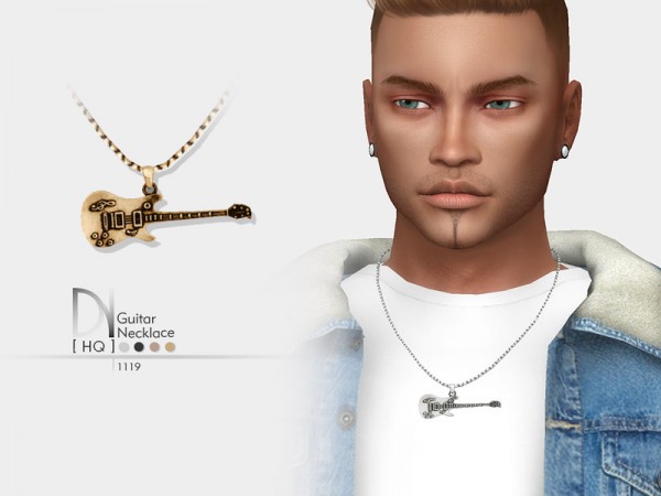  The Sims Resource: Guitar Necklace by DarkNighTt
