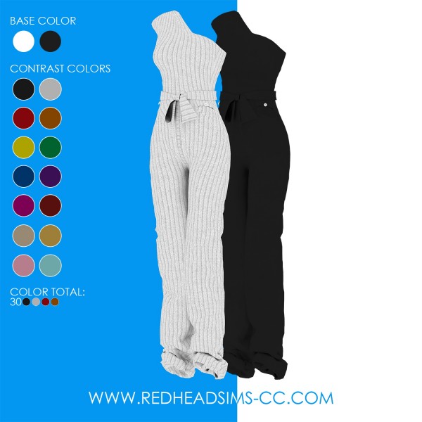 Red Head Sims: Alycia jumpsuit