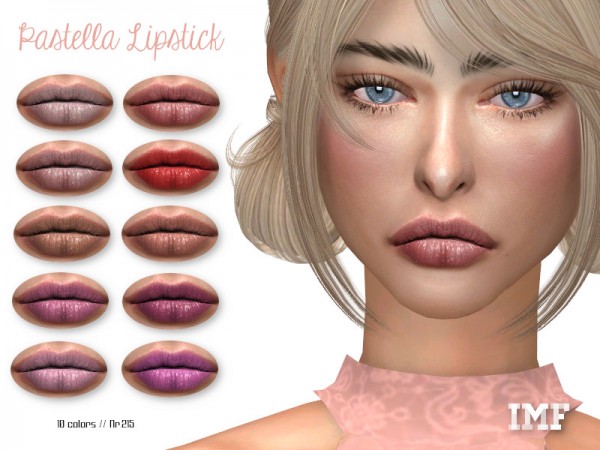  The Sims Resource: Pastella Lipstick N.215 by IzzieMcFire