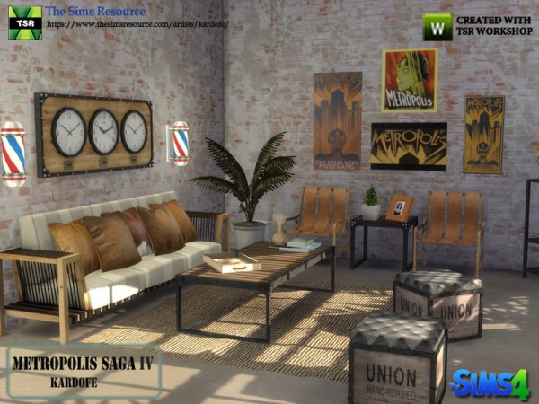  The Sims Resource: Metropolis Saga livingroom by kardofe