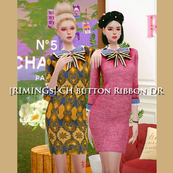  Rimings: Button Ribon Dress
