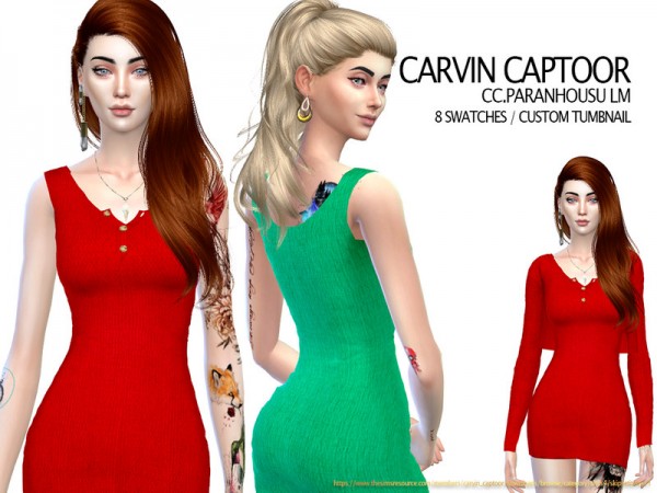  The Sims Resource: Paranhousu dress by carvin captoor