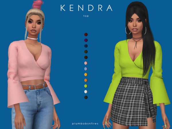  The Sims Resource: Kendra top by Plumbobs n Fries