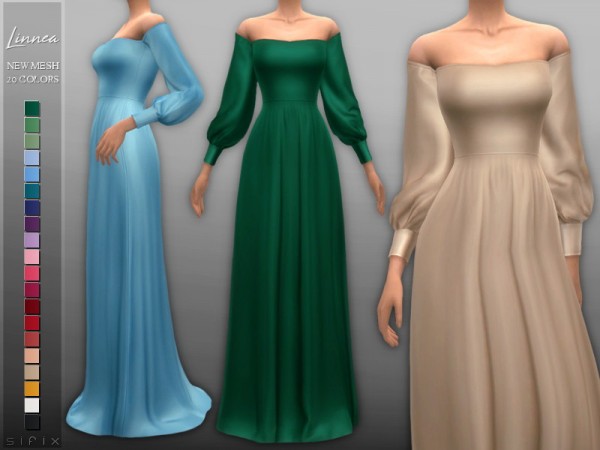 The Sims Resource: Linnea Dress by Sifix