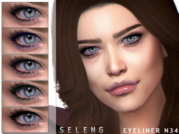  The Sims Resource: Eyeliner N34 by Seleng