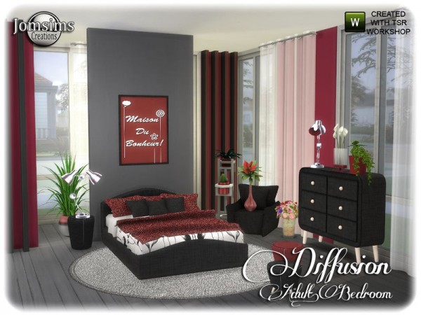  The Sims Resource: Diffusion bedroom by jomsims