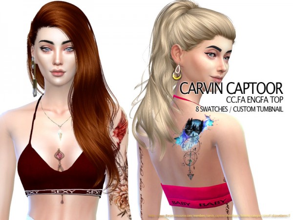  The Sims Resource: Fa Engfa Top by carvin captoor