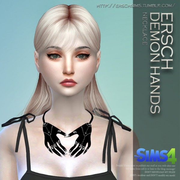  ErSch Sims: Demon Hands Necklace