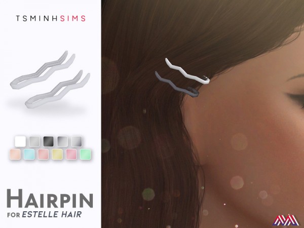  The Sims Resource: Hairpin for Estelle by TsminhSims