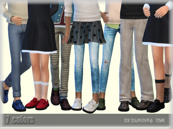  The Sims Resource: Shoes Loafers for childs by bukovka