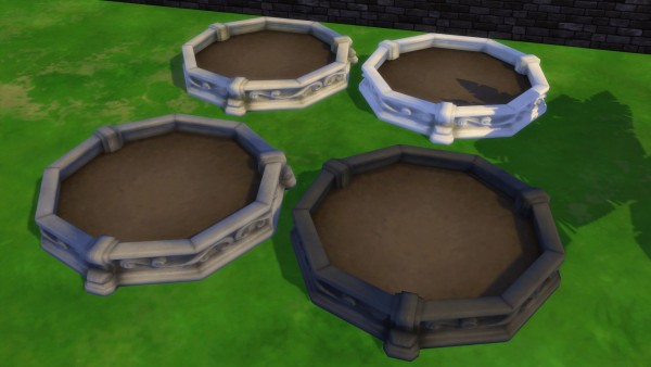  Mod The Sims: Circle Planter box by Serinion