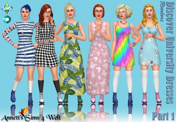  Annett`s Sims 4 Welt: Discover University Dresses   Recolors   Part 1