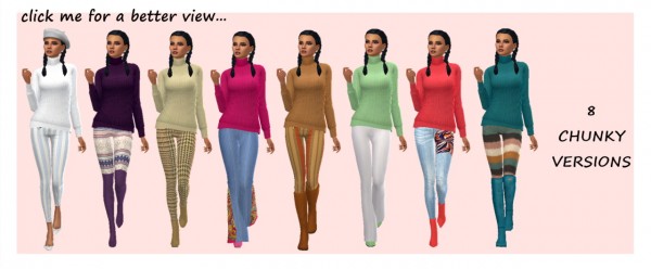  Sims 4 Sue: Turtleneck sweater 1 wool version