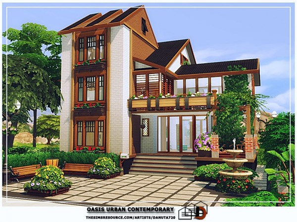  The Sims Resource: Oasis Urban contemporary house by Danuta720