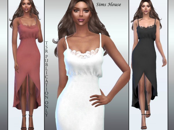  The Sims Resource: Sundress with lace neckline by Sims House