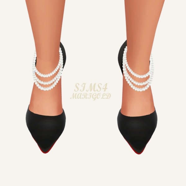  SIMS4 Marigold: Pearl Strap High Heel
