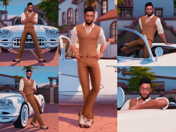  The Sims Resource: Posing with a Car Pose Pack by KatVerseCC