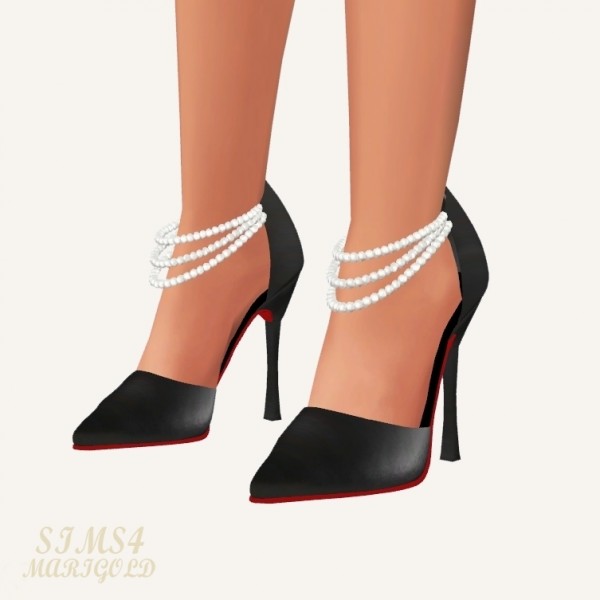  SIMS4 Marigold: Pearl Strap High Heel