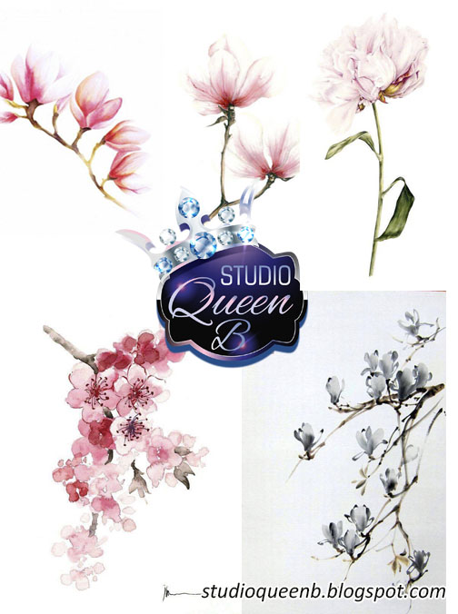  Studio Queen B: Watercolor Flower Frame