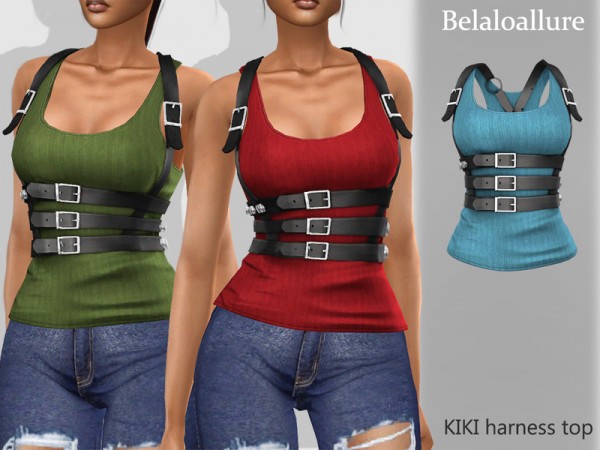  The Sims Resource: Kiki harness dress by belal1997