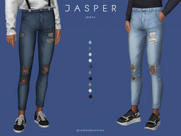  The Sims Resource: Jasper jeans by Plumbobs n Fries
