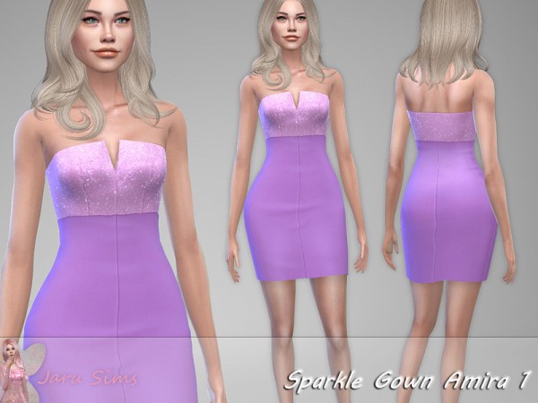  The Sims Resource: Sparkle Gown Amira 1 by Jaru Sims