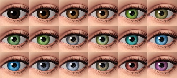  Praline Sims: Dazzling Light Eyes
