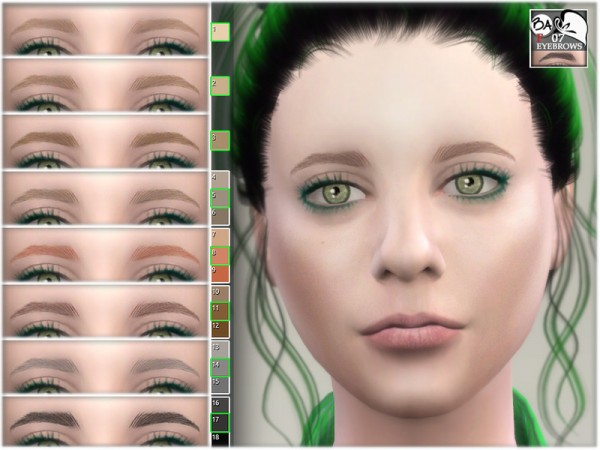  The Sims Resource: Eyebrows 07 by BAkalia