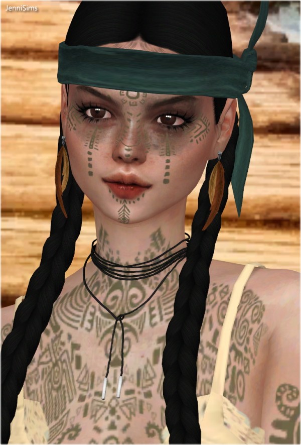 Jenni Sims Collection Acc Spirits Of Natives Eye Shadow And Tattoos • Sims 4 Downloads 