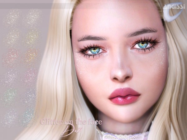 The Sims Resource: Glitter on the face Doll by ANGISSI