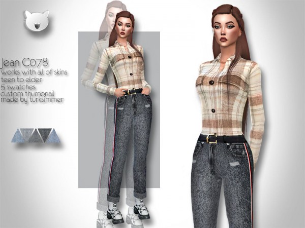  The Sims Resource: Jeans C078 by turksimmer