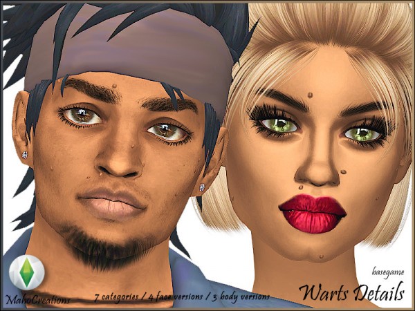  The Sims Resource: Warts Skindetail Set by MahoCreations