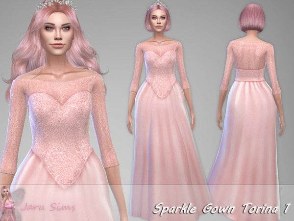  The Sims Resource: Sparkle Gown Torina 1  by Jaru Sims