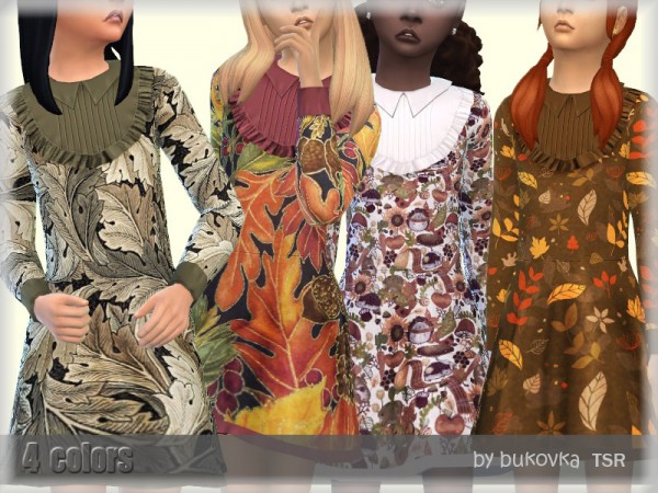  The Sims Resource: Dress Autumn for child by bukovka